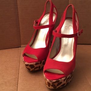 red print heel Jessica Simpson